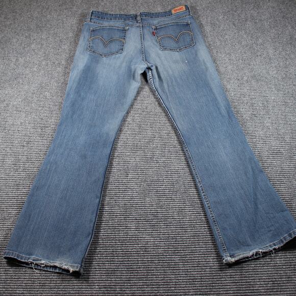 Levi’s 518 Superlow Womens W32 L31 Blue Low Rise Bootcut Flare - Picture 6 of 12